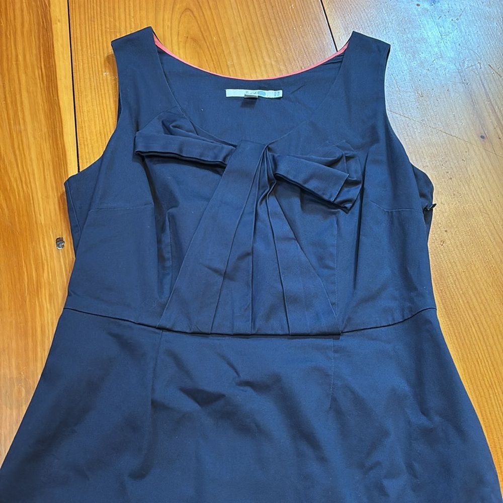 BODEN 8 Navy Blue Beautiful Bow Shift Dress - Picture 6 of 9